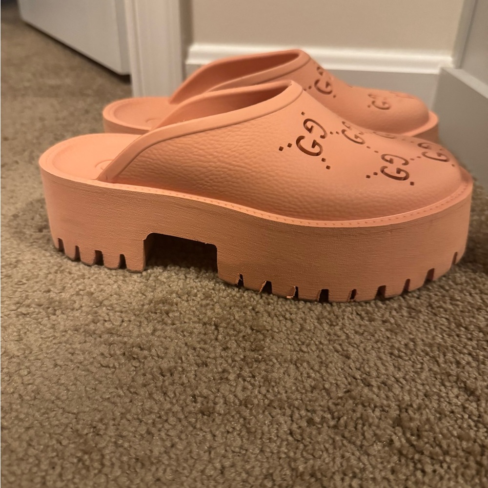 Authentic Gucci platform slides - image 2